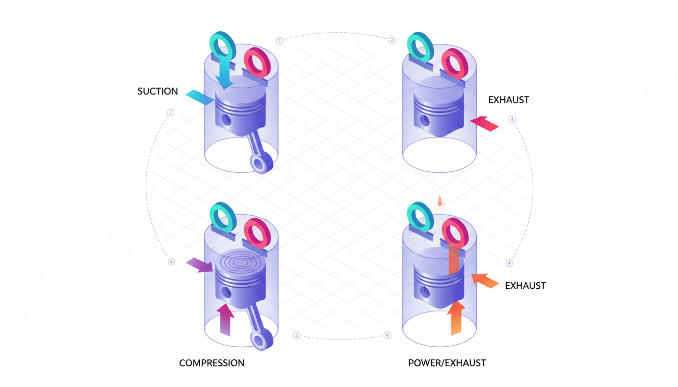 Схема принципа работы поршневого насоса