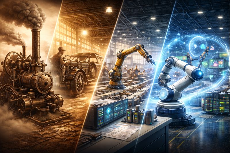 Эволюция промышленного уклада от пара к цифре